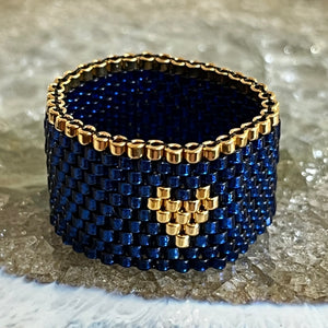 Royal Blue and Gold Heart