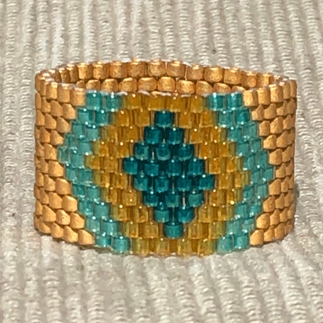 Gold, Turquoise, and Honey Brackets